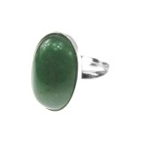 Inel argint reglabil aventurin verde 18x13 MM