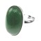 Inel argint reglabil aventurin verde 18x13 MM