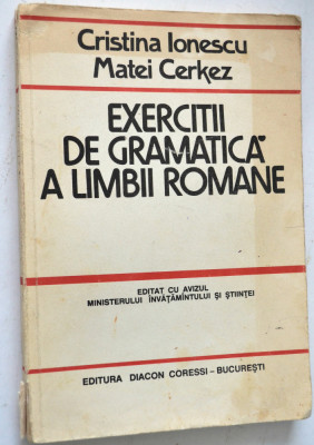 Exercitii de gramatica a limbii romane - 1992 foto