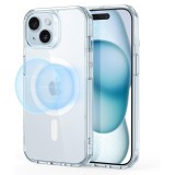 Husa pentru iphone 15 plus, esr classic hybrid halolock, clear blue