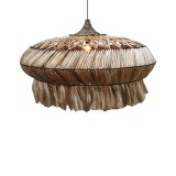 Cumpara ieftin Lustra Merdone lemn de abaca culoare naturala 110x110x65+ cm