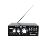 Amplificator bass, tip statie, profesional, cu bluetooth, putere 10W, numar canale 2, cu telecomanda, negru