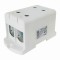 Clema terminala conexiune 1 pol gri Cu-Al 4 gauri 35-240mm &sup2;, , , , , , , montare pe sina DIN 35mm 380A (Al) 425A ( Cu) cu surub imbus