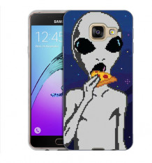 Husa Samsung Galaxy C7 C7000 Silicon Gel Tpu Model Alien Pizza foto