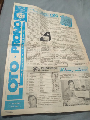 ZIAR LOTO-PRONO NR, 22 1 IUNIE 1992 foto