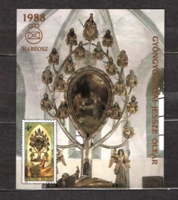 UNGARIA 1987 - ALTAR. BISERICA. COLITA NDT NESTAMPILATA, AE2 foto