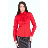 Camasa dama office rosie cu jabou lat din dantela