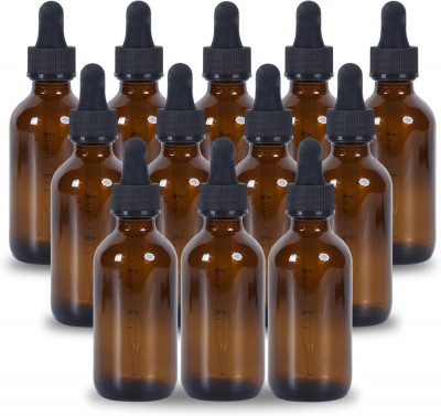 KAN 2 oz Dropper Bottle 24 Pack sticle din sticlă verde Boston 60ml cu picătură foto