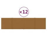 Cumpara ieftin Panouri de perete 12 buc. maro 60x15 cm catifea 1,08 m&sup2;