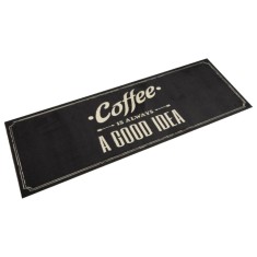 vidaXL Covor de bucătărie lavabil, text Coffee, 60x180 cm, catifea 4005597