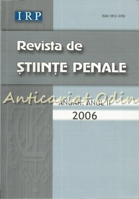 Revista De Stiinte Penale. Anuar. Anul II