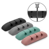 [Pachet 4x] Organizator cabluri Ringke Silicone Assorted Colors Autoadeziv Birou - ACOR0001 - Multicolour