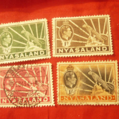 Serie mica Nyasaland 1934 R.George V , 4 val. stampilate