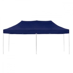 Cort pavilion pliabil 3x6m, albastru, cadru metalic, prelat&Auml; impermeabil&Auml;, ideal pentru curte, gr&Auml;din&Auml; &Egrave;i evenimente outdoor