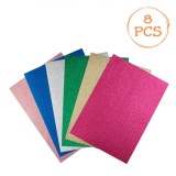 Set H&acirc;rtie A4 Non Woven, Multicolor, Cu Glitter, 130gsm, 8 File