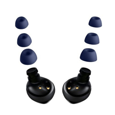 Set 6 Varfuri de schimb pentru casti Samsung Galaxy Buds 2, Kwmobile, Albastru, Silicon, 56546.04 foto