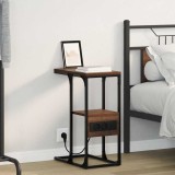 vidaXL Dulap de noapte Stejar brun 41.5 x 26 x 60.5 cm Lemn compozit