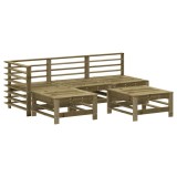 Cumpara ieftin Set mobilier relaxare pentru gradina 5 piese lemn de pin tratat