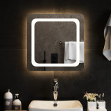 Oglinda de baie cu LED, 50x50 cm GartenMobel Dekor, vidaXL