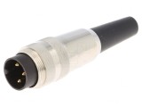 Mufă Conector M16 3PIN 5A 250V Drept pentru Lipire pe Cablu, Lumberg