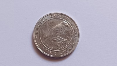 Turcia-1 Lira 2009-Acvilă de c&amp;acirc;mp foto