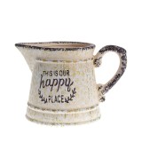 Ghiveci ceramic cu mesaj &bdquo;This is our happy place&rdquo; 24 cm