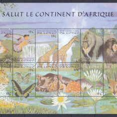 Congo - FAUNA AFRICANA DIVERSA - Bloc - MNH