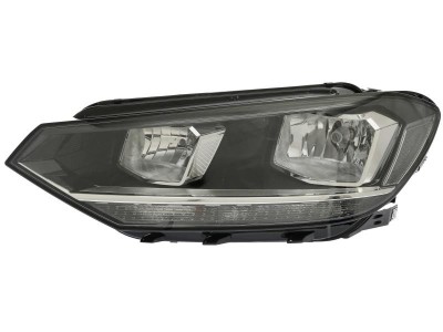 Far VW Touran (5t), 05.2015-, partea Stanga, tip bec H7+H7+PWY24W+W21W; electric; cu motor, DEPO foto