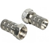Conector F antena/coaxial (TV) pentru cablu cu diametru 5.0 - 5.2 mm, Delock 65615
