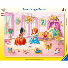 Ravensburger - Puzzle tip rama printese si catei 13 piese