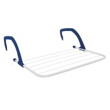 Uscator rufe tip suport pentru calorifer / balcon, Casa Si Hot, alb + albastru, otel + plastic, 330 x 500 x 160 mm