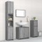 Gossi set mobilier de baie, 4 piese, gri sonoma, lemn prelucrat