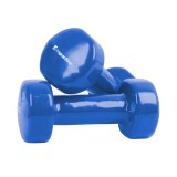 Set gantere hexagonale din vinil inSPORTline 2 x 2 kg, albastre