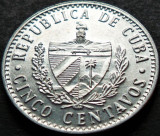 Moneda exotica 5 CENTAVOS - CUBA, anul 2007 * cod 4387
