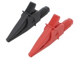 Borne crocodil 20A 39mm 1kV negru/roșu