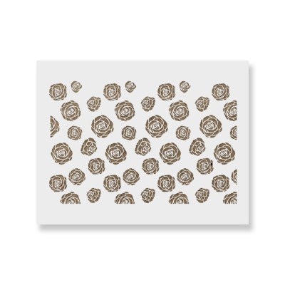 Sablon Perete vopsire, tencuiala 900x600x0.7mm Roses Refolosibil, model MXSP7091 foto