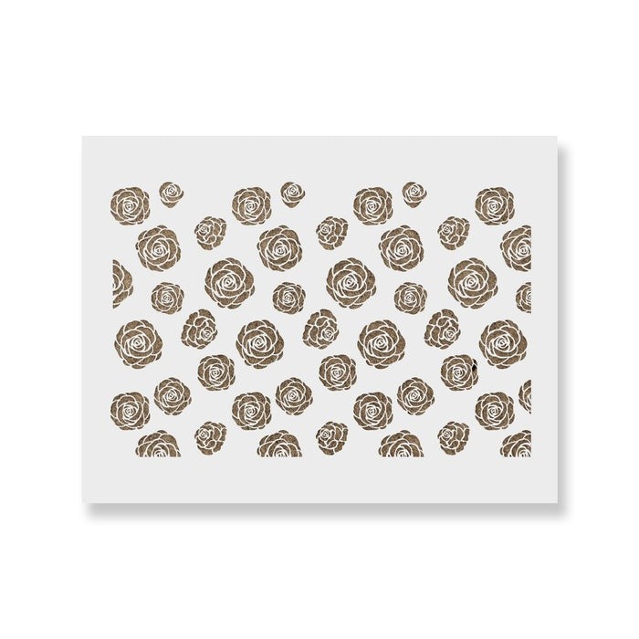 Sablon Perete vopsire, tencuiala 900x600x0.7mm Roses Refolosibil, model MXSP7091