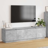 VidaXL Dulap TV cu LED Gri beton 180 x 38 x 49 cm Lemn compozit