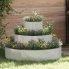 vidaXL Vază Grădină Argintie 90x90x20cm Oțel Galvanizat, Ghiveci Metalic Cilindric, Interior/Exterior, Rezistent la Vreme