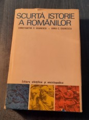 Scurta istorie a romqnilor Dinu C. Giurescu cu autograf