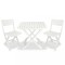 vidaXL Set mobilier bistro pliabil, 3 piese, alb, plastic