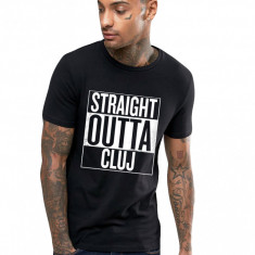 Tricou negru barbati - Straight Outta Cluj - S