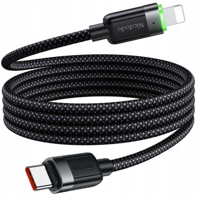 Mcdodo &amp;Icirc;ncărcător Usb-C Fulger Cablu De &amp;Icirc;ncărcare Rapidă Pentru Iphone 1M Led foto