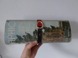 Poseta vintage clutch, anii 70, concept design cu coperta de revista FOTOGRAPHIC