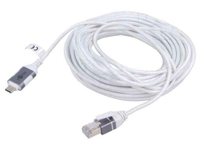 Cablu USB 3.1 RJ45 - USB C, 10m, Alb, Goobay