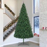 vidaXL Brad de Crăciun cu lumini decorative cu coarde Verde 400 cm PVC 3394817