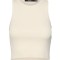 Maiou crop top pentru femei VERO MODA Vmginny SL O-Neck, crem, S - OUTLET