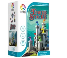 Smart Games , Tower Stacks, joc de logica cu 80 de provocari, 8+ ani