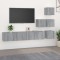 vidaXL Dulap TV montat pe perete, gri sonoma, lemn prelucrat 3114580