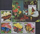 Timbre cu fluturi din Cuba